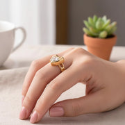 Irresistibly Sweet Heart Gem Ring: Chain Link Style