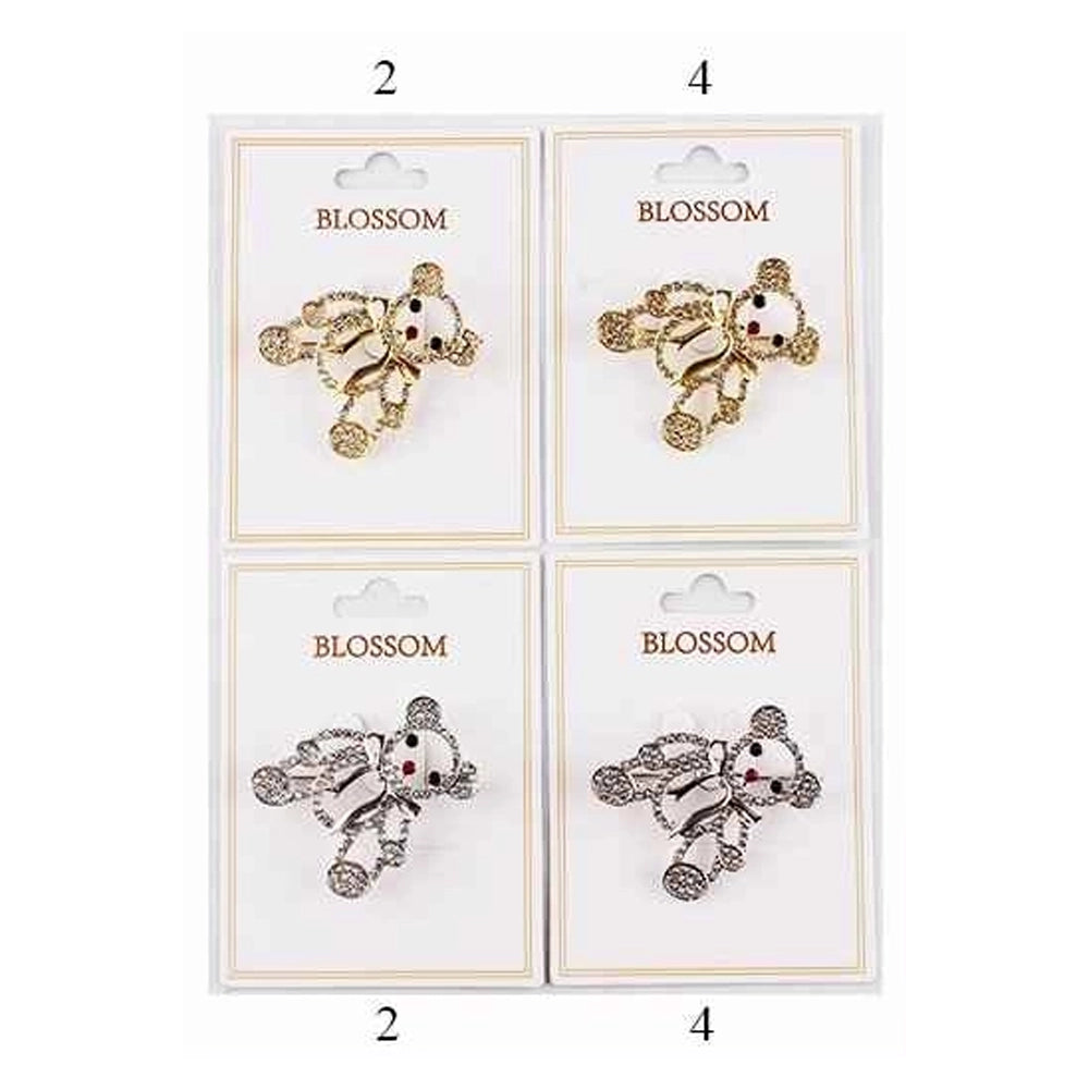 Sparkling Teddy Bear Crystal Brooch Pin | IRO-132