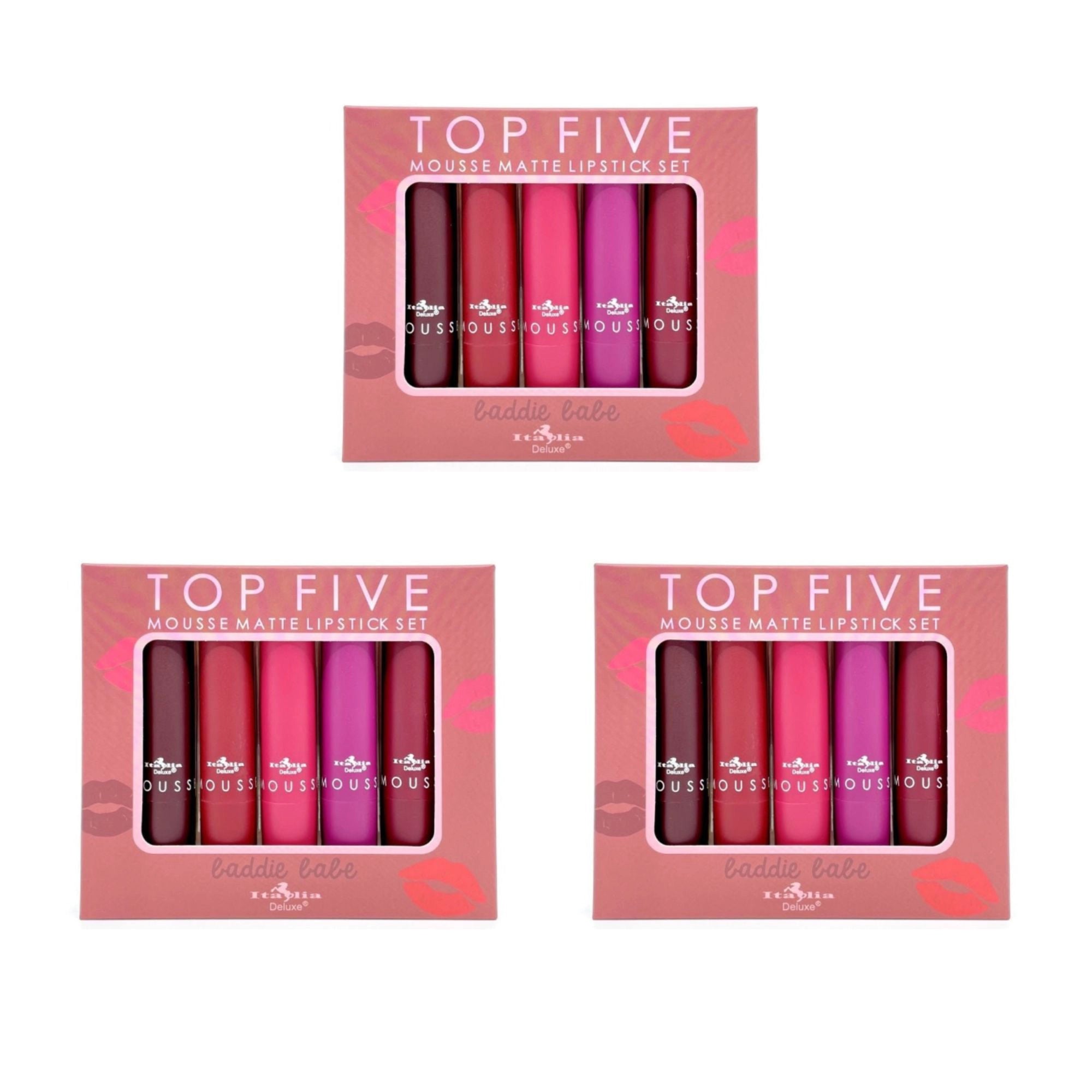 Italia Deluxe - Mousse Matte Lipstick - Top Five Set (7 options)