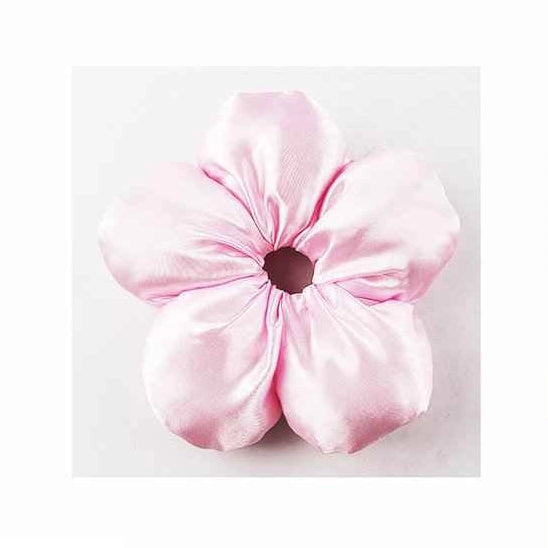 Oversized Floral Silk Satin Scrunchie – Elegant Flower Shape Hair Tie (ITW-201PT)