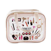 Clear Makeup Bag with Handles – Large Waterproof Cosmetic Travel Organizer (9.85" x 7.85") (IWT-360BG)