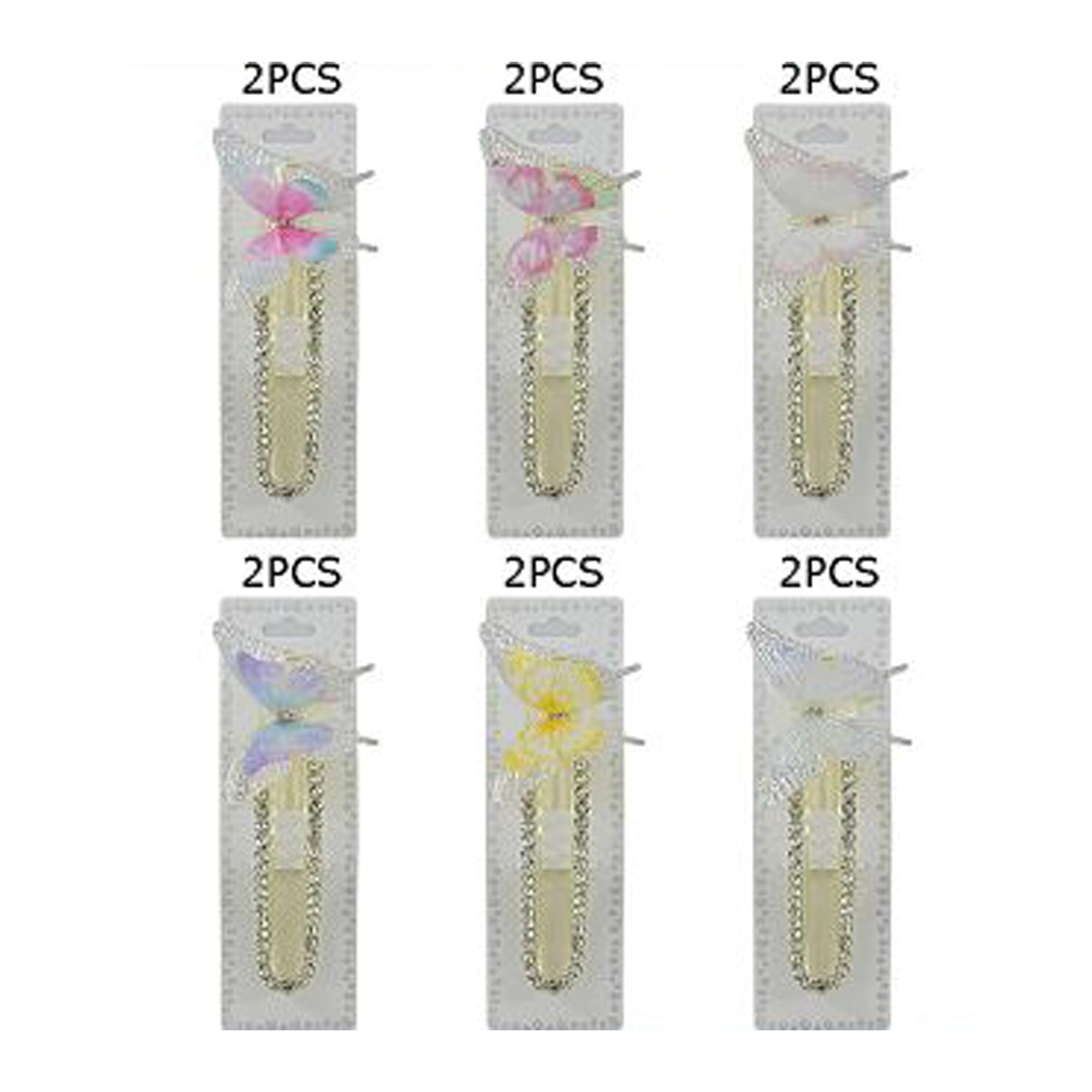 Elegant Butterfly Rhinestone Hair Claw Clip - Sparkly Large Hair Barrette (JB-10152M)