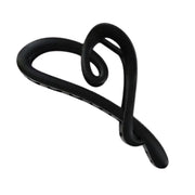 Oversized Heart-Shaped Claw Clip in Matte Black