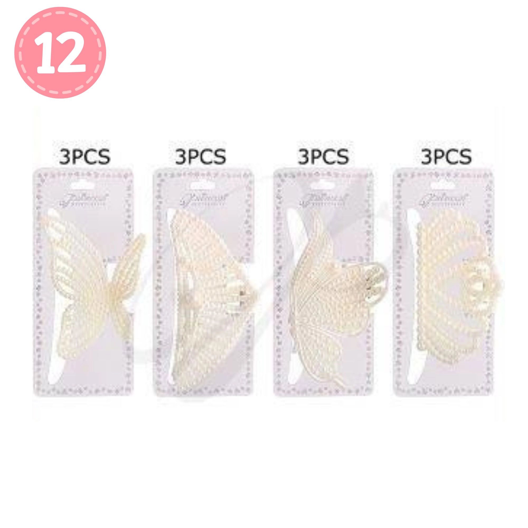 Bridal Charm Pearl Butterfly Hair Claw Clip for Elegant Updos | 10 cm