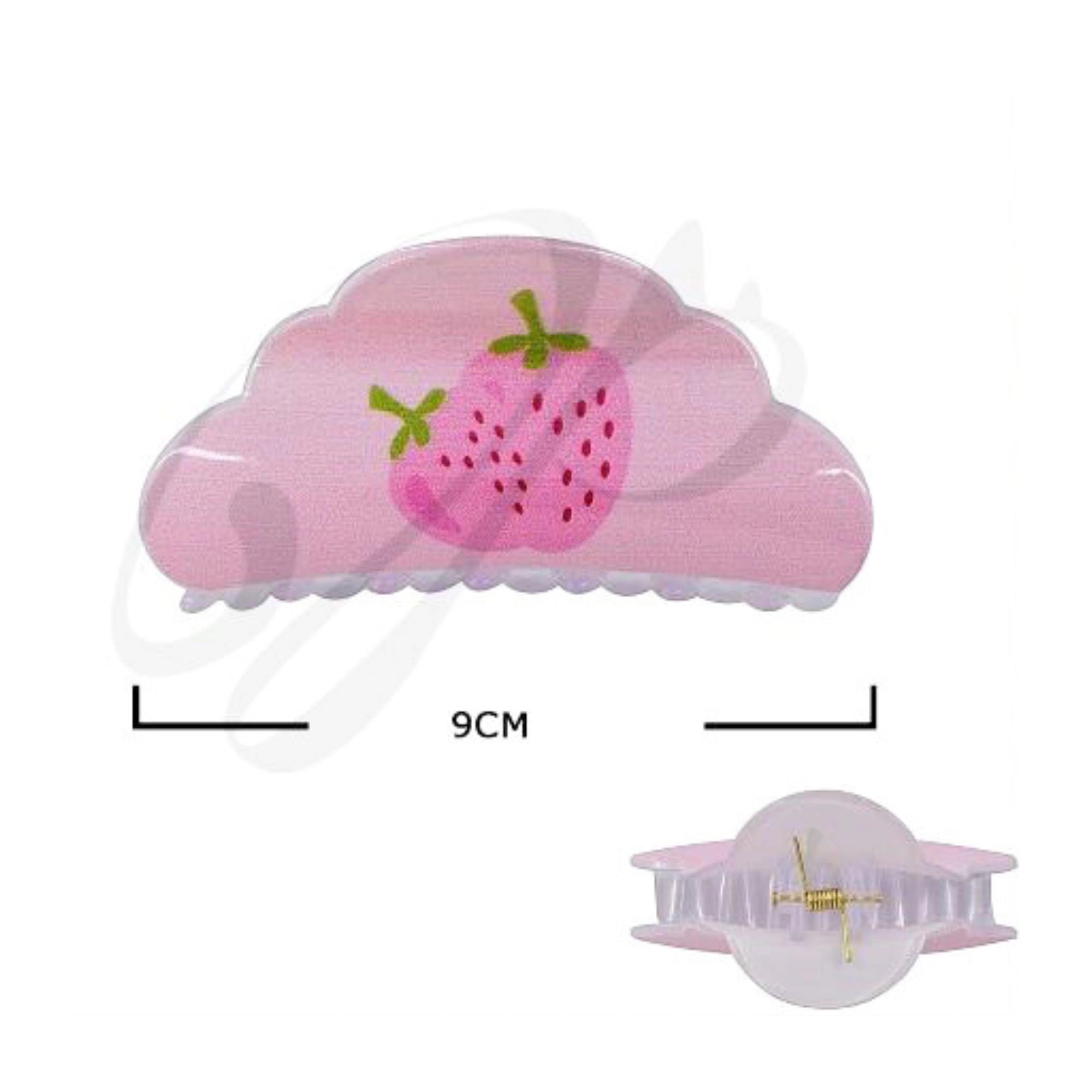 Strawberry Hair Claw Clip Set – Cute Pastel Fruit Design