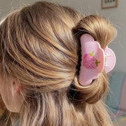 Strawberry Hair Claw Clip Set – Cute Pastel Fruit Design