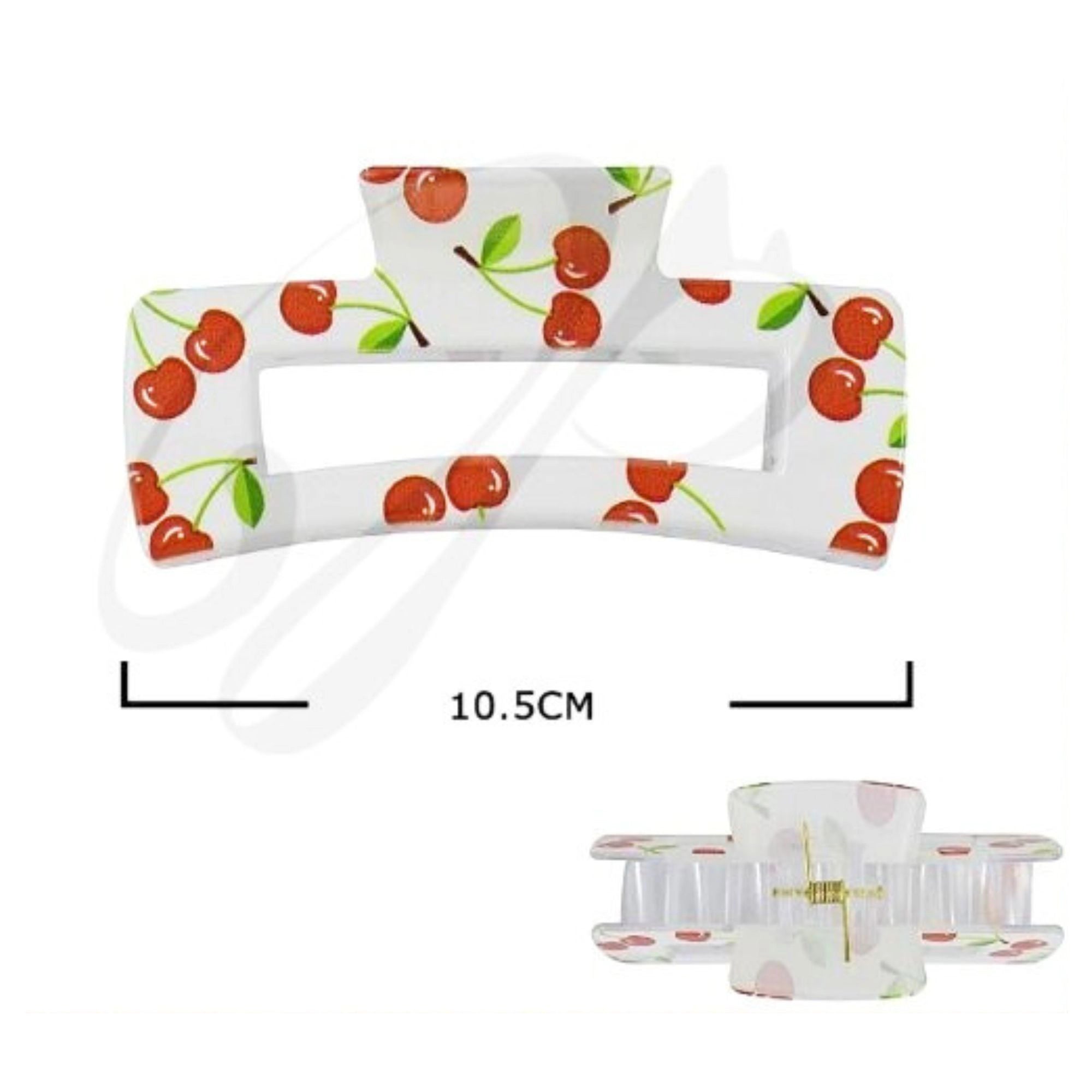 Cherry Hair Claw Clip Set – Cute Fruit Print Large Claw
