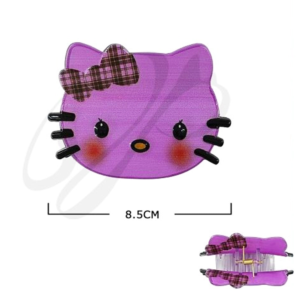 Whimsical Kitten Silhouette 8.5cm Hair Claw Clip Set (JC-11301M)