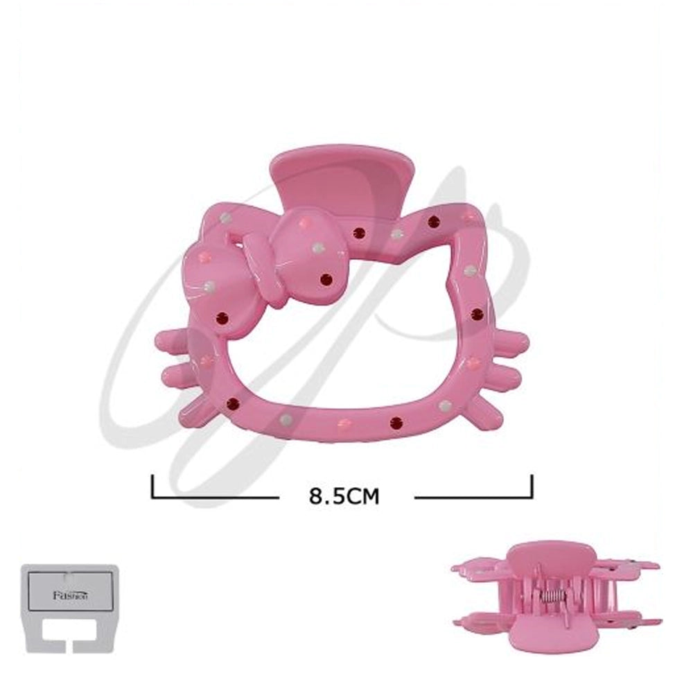 Charming Kitty Silhouette Rhinestone Hair Claw Clip - 8.5cm (JC-11320M0