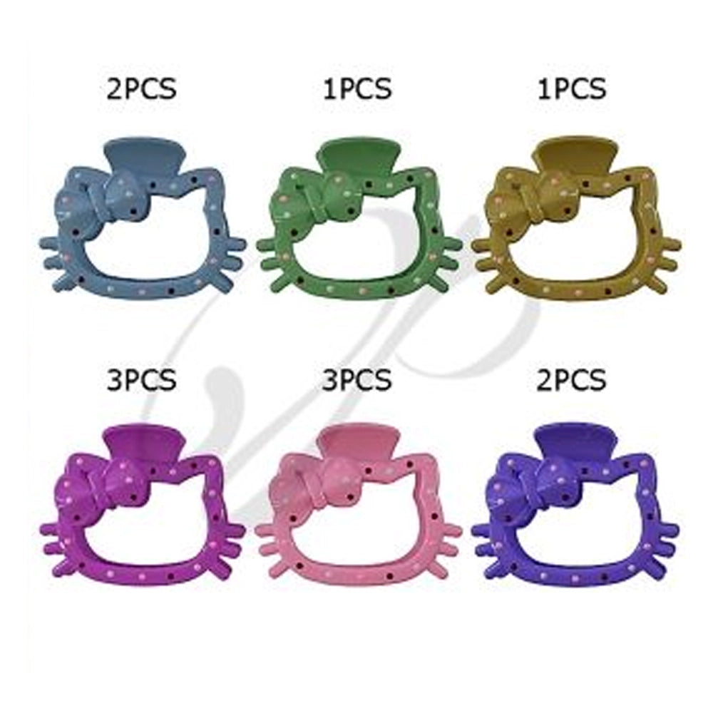 Charming Kitty Silhouette Rhinestone Hair Claw Clip - 8.5cm (JC-11320M0