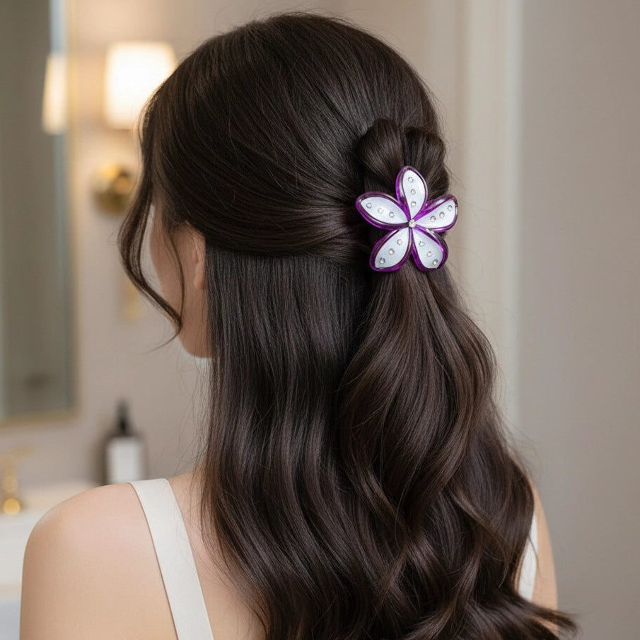 Statement Floral Hair Claw Clip (7cm)