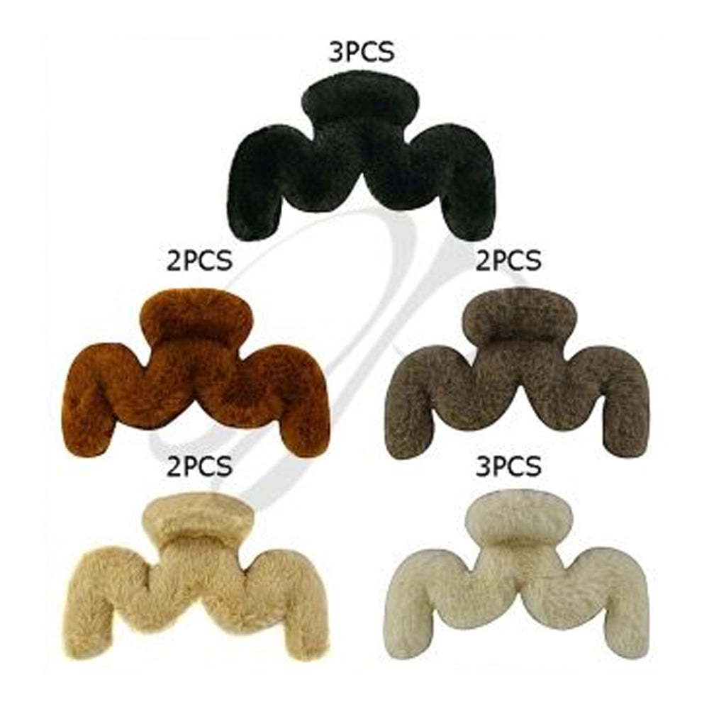 14cm Oversized Fuzzy Wavy Hair Claw Clip – Large Plush Faux Fur Hair Clamp for Thick Hair – Non-Slip Soft Coziness