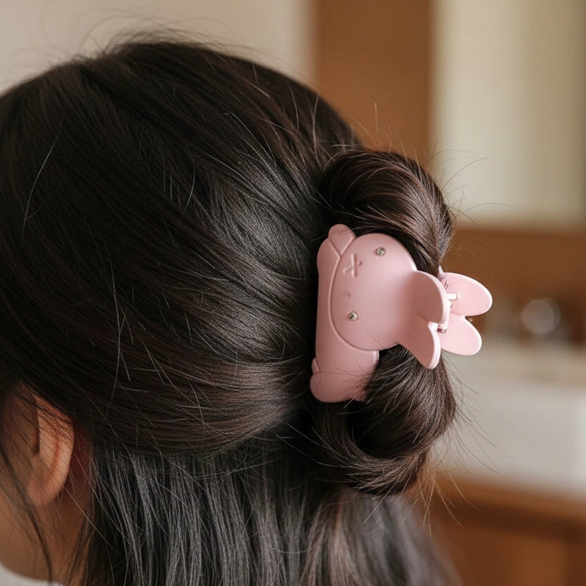 7cm Matte Bunny Hair Claw Clip – Whimsical Rabbit Hair Jaw Accessory for Women & Girls (JC-11342EA)