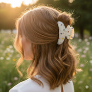 Whimsical Character Print Hair Accessory - 3.5 Inch Colorful Geometric Silhouette Claw Clip (JC-11372M)