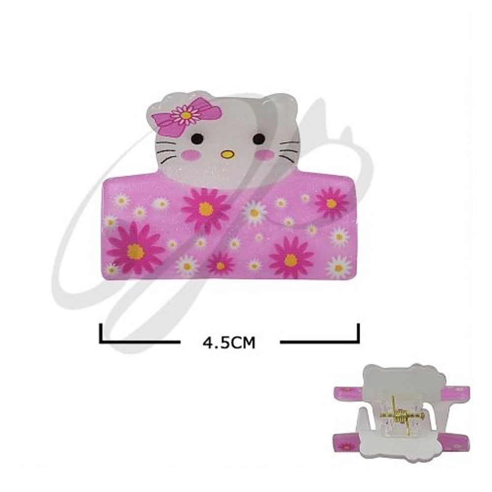 Charming Cartoon Kitten Hair Claw Clip – 4.5cm Small Rectangular Hair Accessory (JC-11427M)