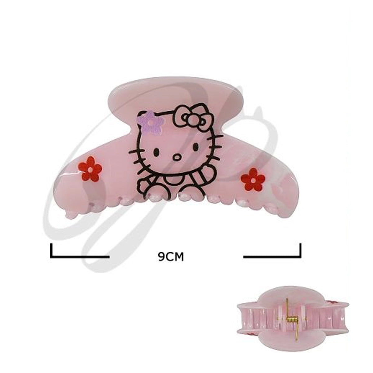 Charming Floral Kitten Large Hair Claw Clips - 9cm (JC-11433M)