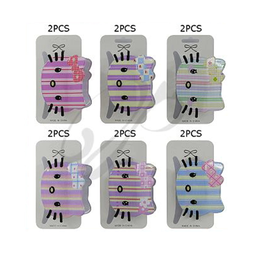 Cat Pastel Striped Hair Claw Clip (JC-11434M)