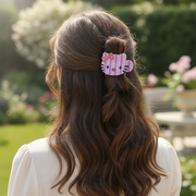 Cat Pastel Striped Hair Claw Clip (JC-11434M)