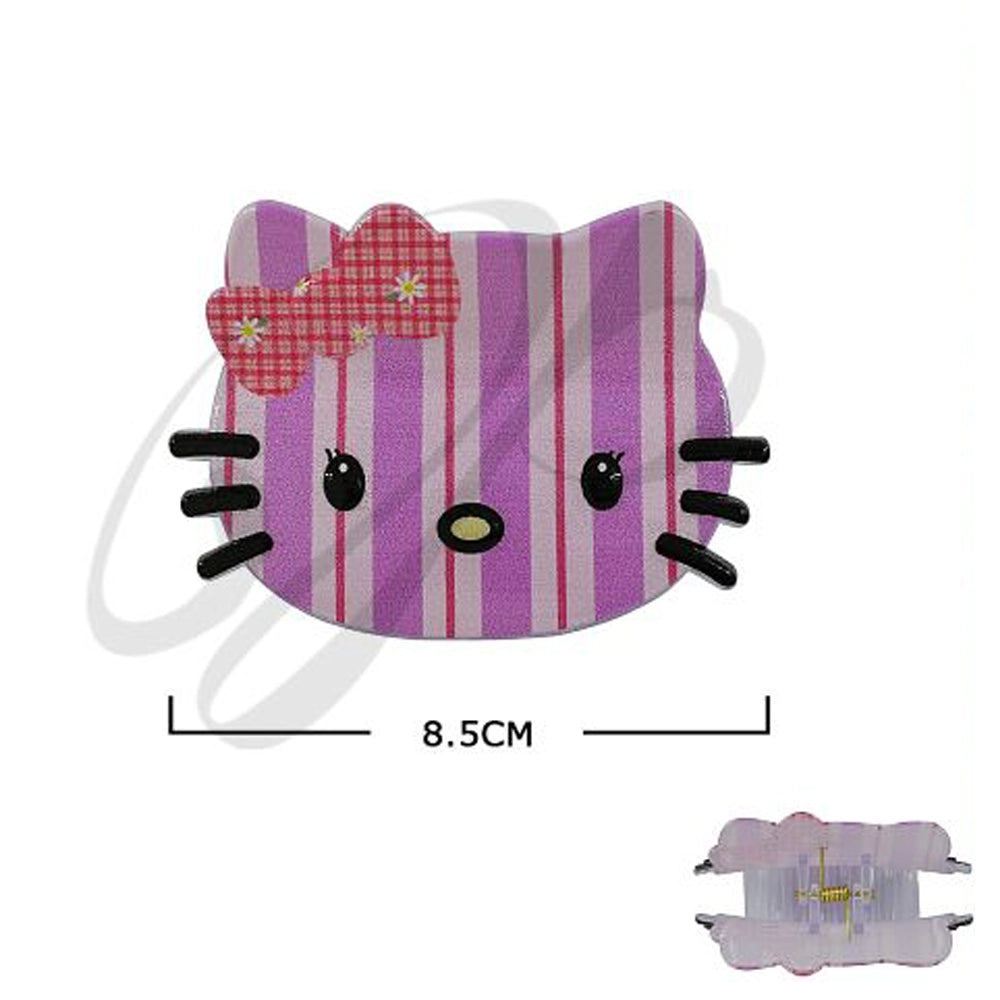 Cat Pastel Striped Hair Claw Clip (JC-11434M)
