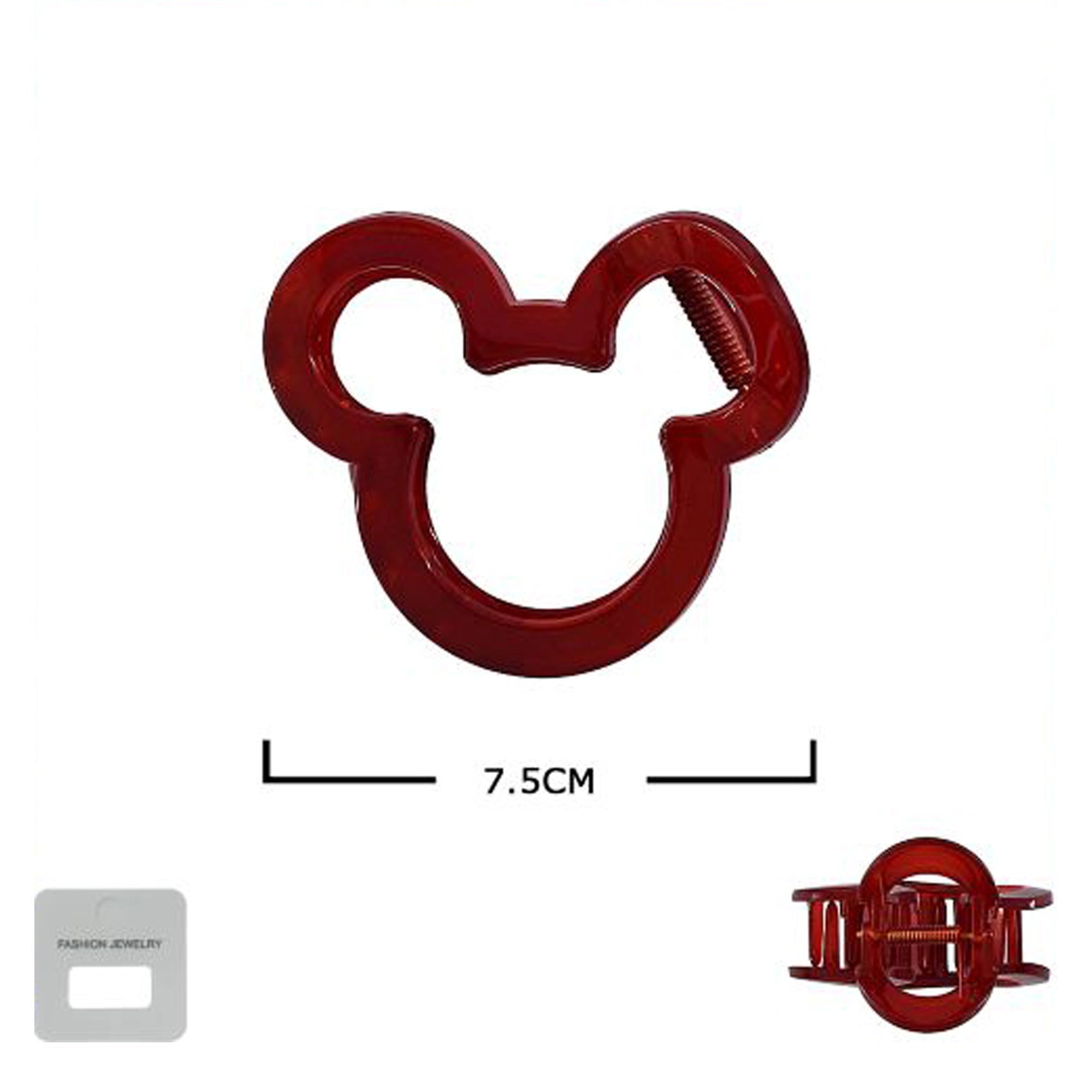 Mouse-Shaped Hollow Hair Claw Clips – 12 Piece Bulk Set (JC-11449M)