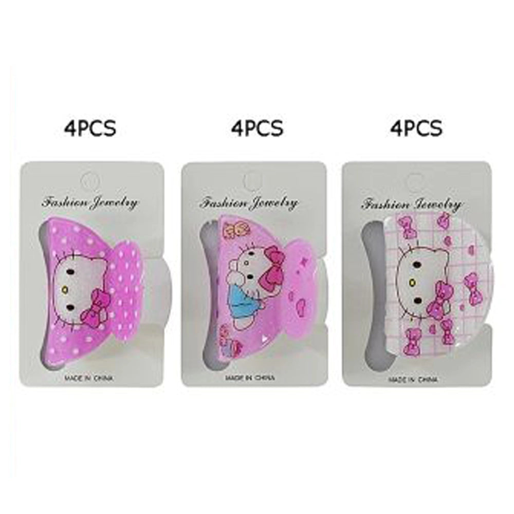 Cute Kitten Patterned Hair Claw Clip - 5cm Pastel Hair Accessory (JC-11455M)