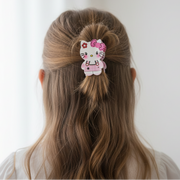 Kawaii Cute Cartoon Cat Hair Claw Clips | 6-Pack Large Acrylic Hair Clamps | Y2K Aesthetic Anime Hair Accessories for Girls and Women (8.8cm) (JC-11473M)