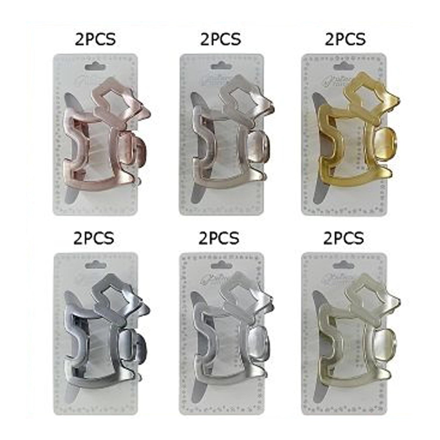 Elegant Terrier Silhouette Metal Hair Claw Clip – Sophisticated Matte Finish (JC-11475M)