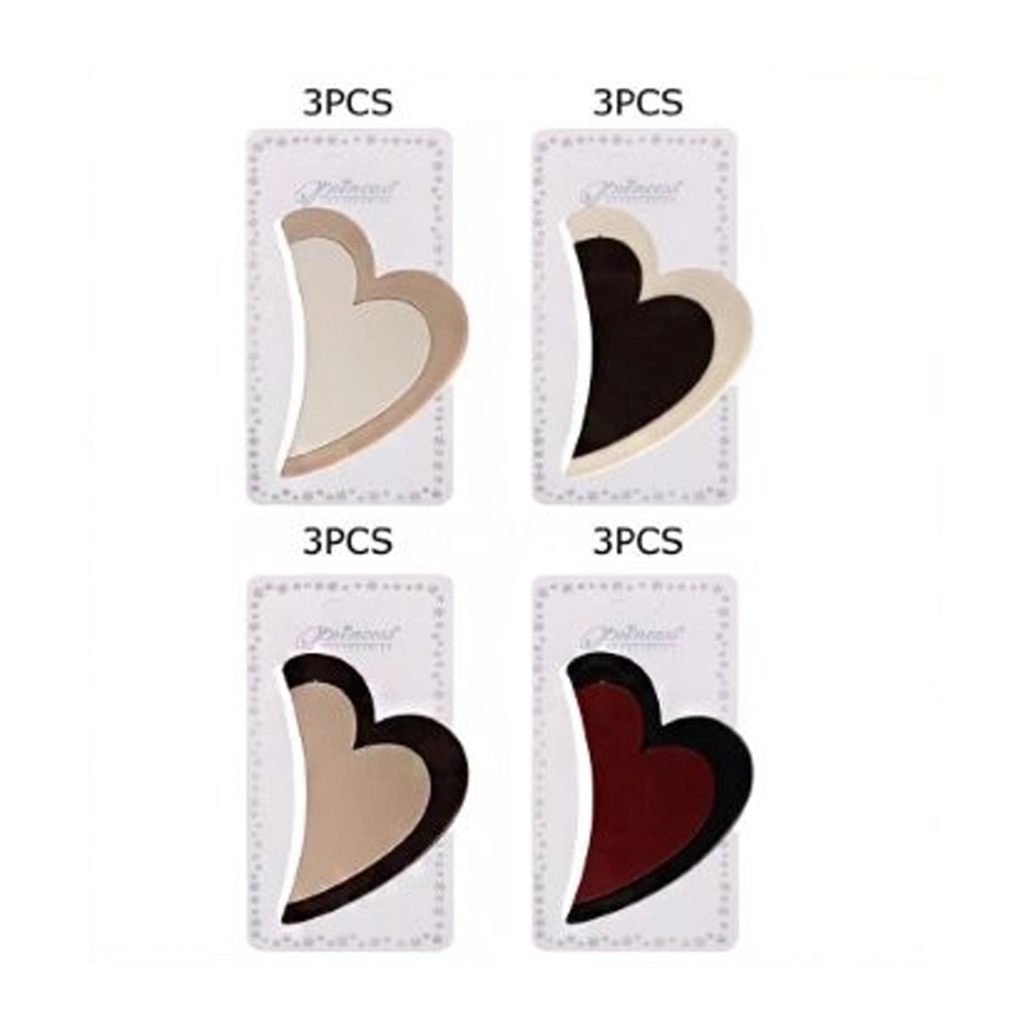 Elegant Heart-Shaped Matte Hair Claw Clip - Large 9.5cm Non-Slip Ponytail Holder (JC-11476M)