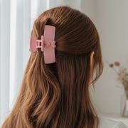 Cute Teddy Bear Matte Hair Claw Clips (2-Piece Set) | Large 10.5cm Pastel Hair Clamps for Thick & Thin Hair (JC-11493M)