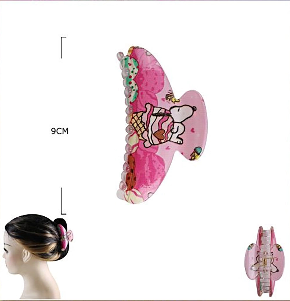 9cm Cute Cartoon Dog Hair Claw Clip 2-Piece Set – Large Non-Slip Acrylic Jaw Clip, Kawaii Anime Puppy Ponytail Holder (JC-11527SN)