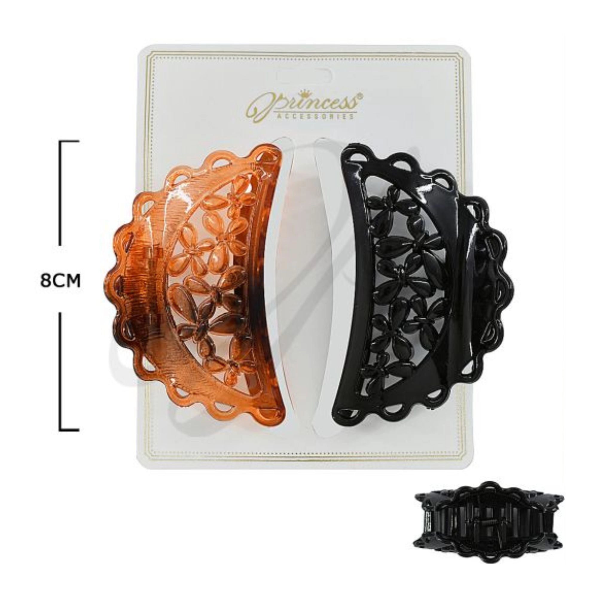 Large Black and Brown Hair Clip – Strong Claw Clip for Thick Hair