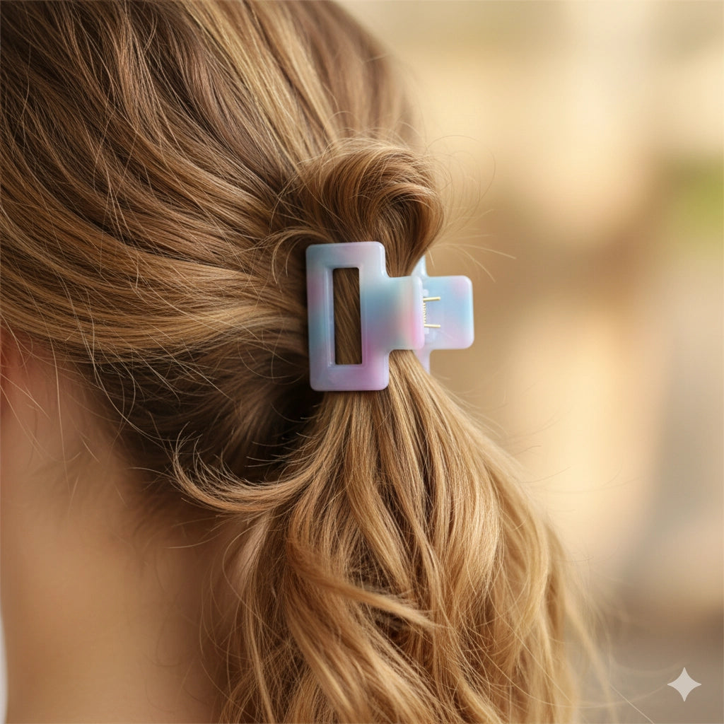 Tie-Dye Mini Hair Claw for Y2K & Casual Style