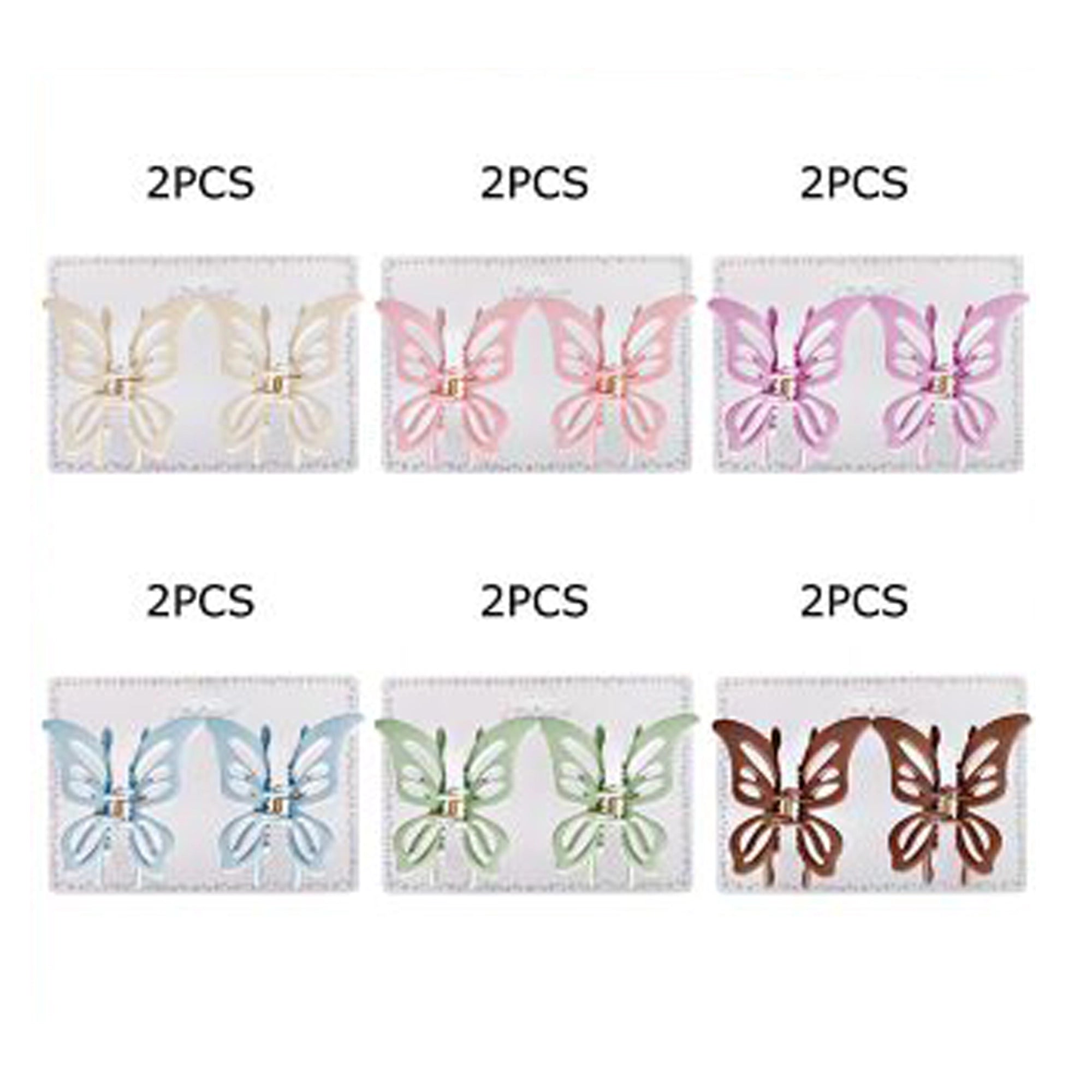 Large Butterfly Hair Claw Clips - 9cm Matte Pastel Non-Slip Jaw Clips for Thick Hair (JC-50286M)