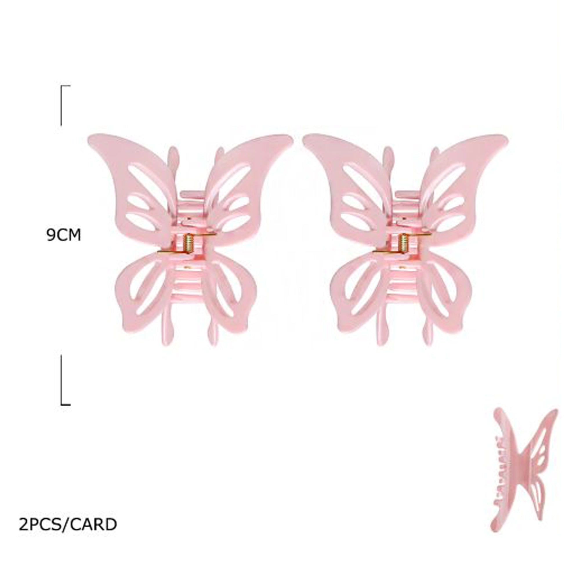 Large Butterfly Hair Claw Clips - 9cm Matte Pastel Non-Slip Jaw Clips for Thick Hair (JC-50286M)