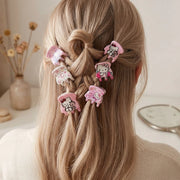 Cute Cartoon Kitty Mini Hair Claw Clips | Y2K Aesthetic Pink Hair Accessories | 1.5cm Small Character Jaw Clips for Girls and Women (JC-70282M)