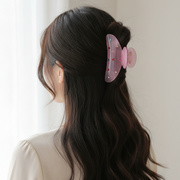 Sparkling Rhinestone Large Hair Claw Clip (10.2 cm) – Translucent Pastel Hair Accessories (JC-70318S)