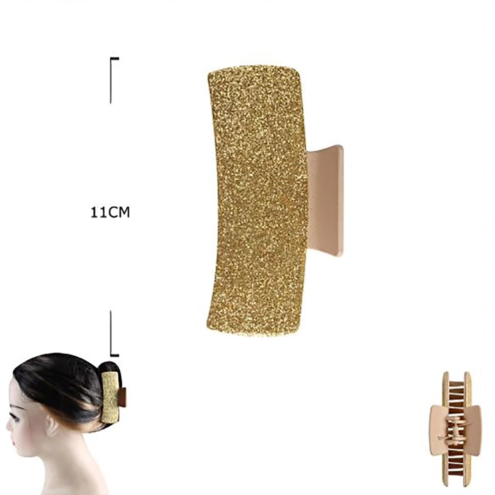11cm Large Glitter Claw Clip Set | Non-Slip Hair Clamp for Thick Hair | 2-Piece Sparkling Matte Jaw Clips for Women & Girls (JC-70332S)
