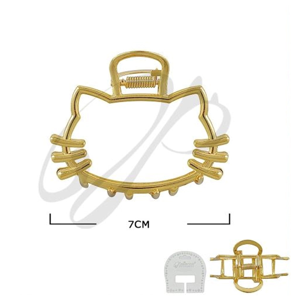 Cat Hair Claw Clip (7cm) - Strong Hold & Stylish Design for All Hair Types (JCM-10203GS)