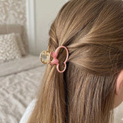 Charming Mouse-Ears Bow Claw Clip – Gold & Enamel Finish (JCM-10225M)