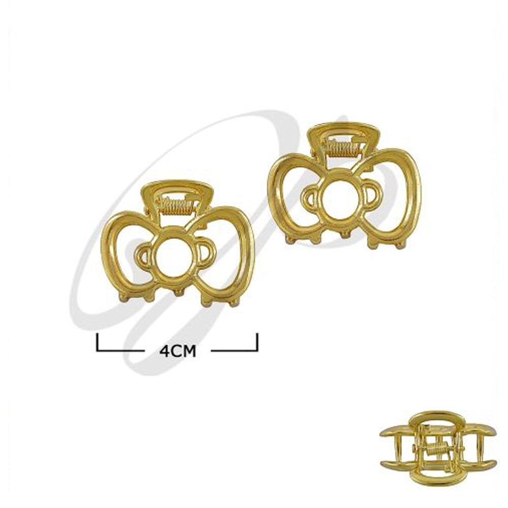 Elegant Hollow-Out Metallic Butterfly Hair Claws (Gold & Silver) (JCM-50111GS)