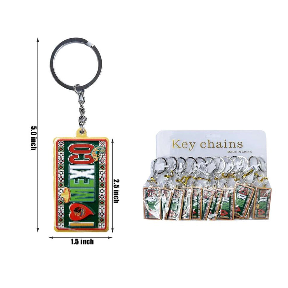 "I Love Mexico" Souvenir Keychain – Colorful Mexican Heritage Design (JH244178)