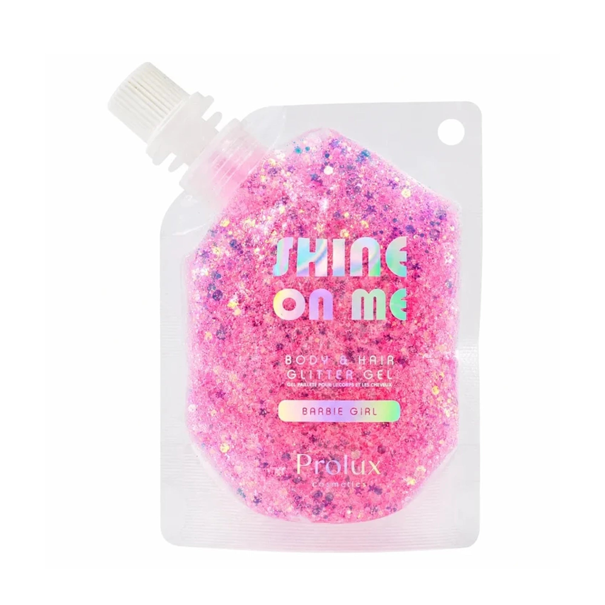 Prolux Cosmetics Shine On Me Body & Hair Glitter Gel - Long-Lasting Festival Makeup Pouch