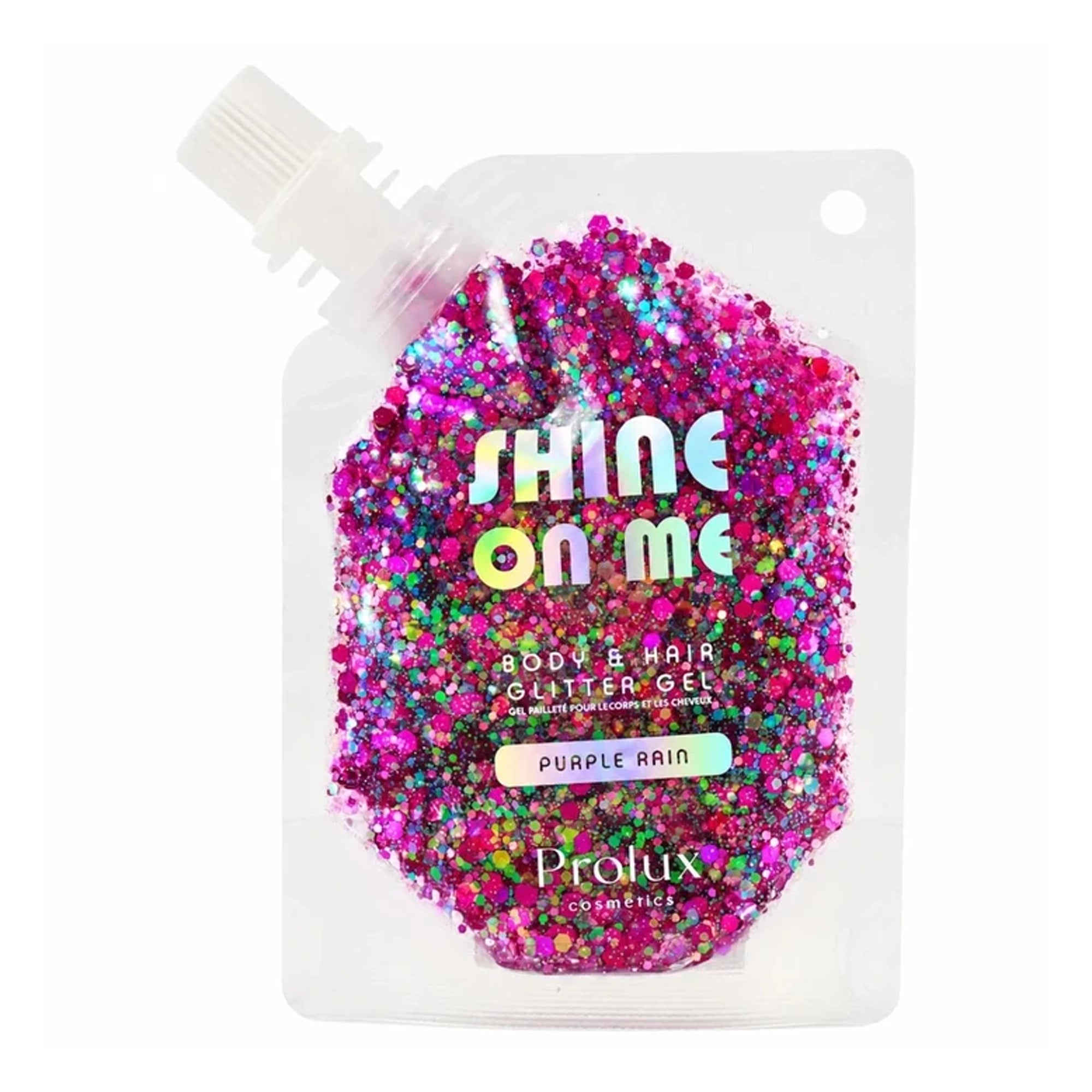 Prolux Cosmetics Shine On Me Body & Hair Glitter Gel - Long-Lasting Festival Makeup Pouch