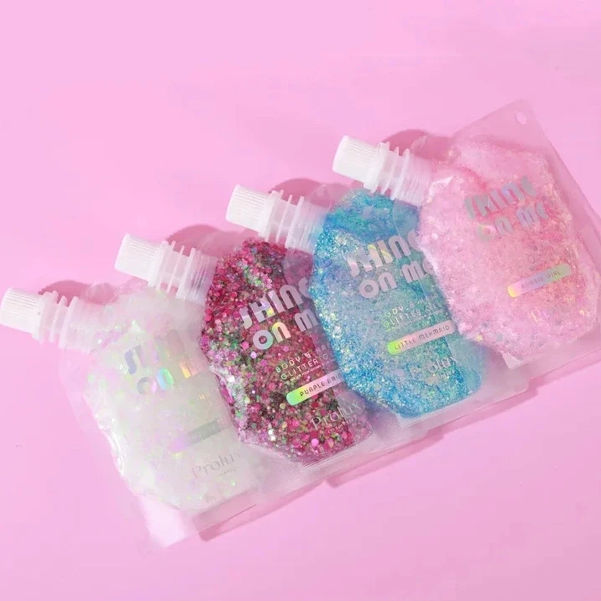 Prolux Cosmetics Shine On Me Body & Hair Glitter Gel - Long-Lasting Festival Makeup Pouch