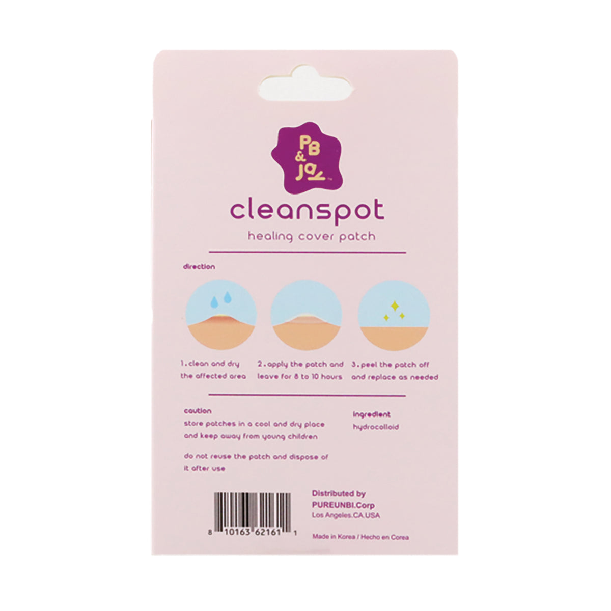 PB & Jay Cleanspot Hydrocolloid Blemish Healing Cover Patch (36 Count) – Made in Korea | 12boxes (K21611)