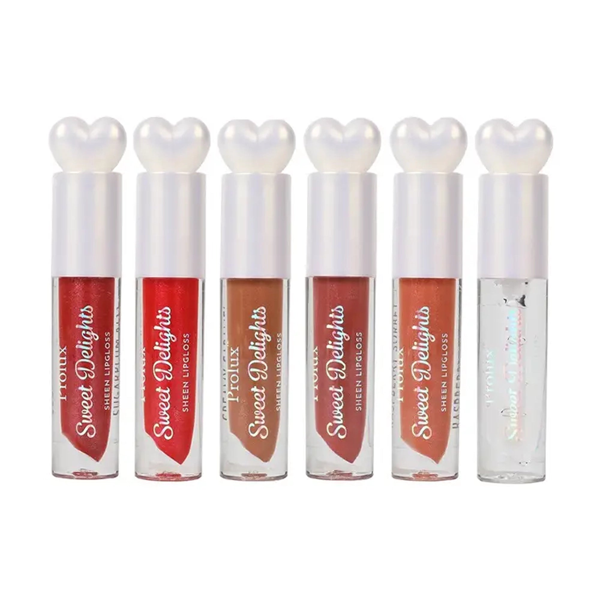 Prolux - Sweet Delights Sheen Lipgloss – High-Shine, Heart-Top Lip Gloss