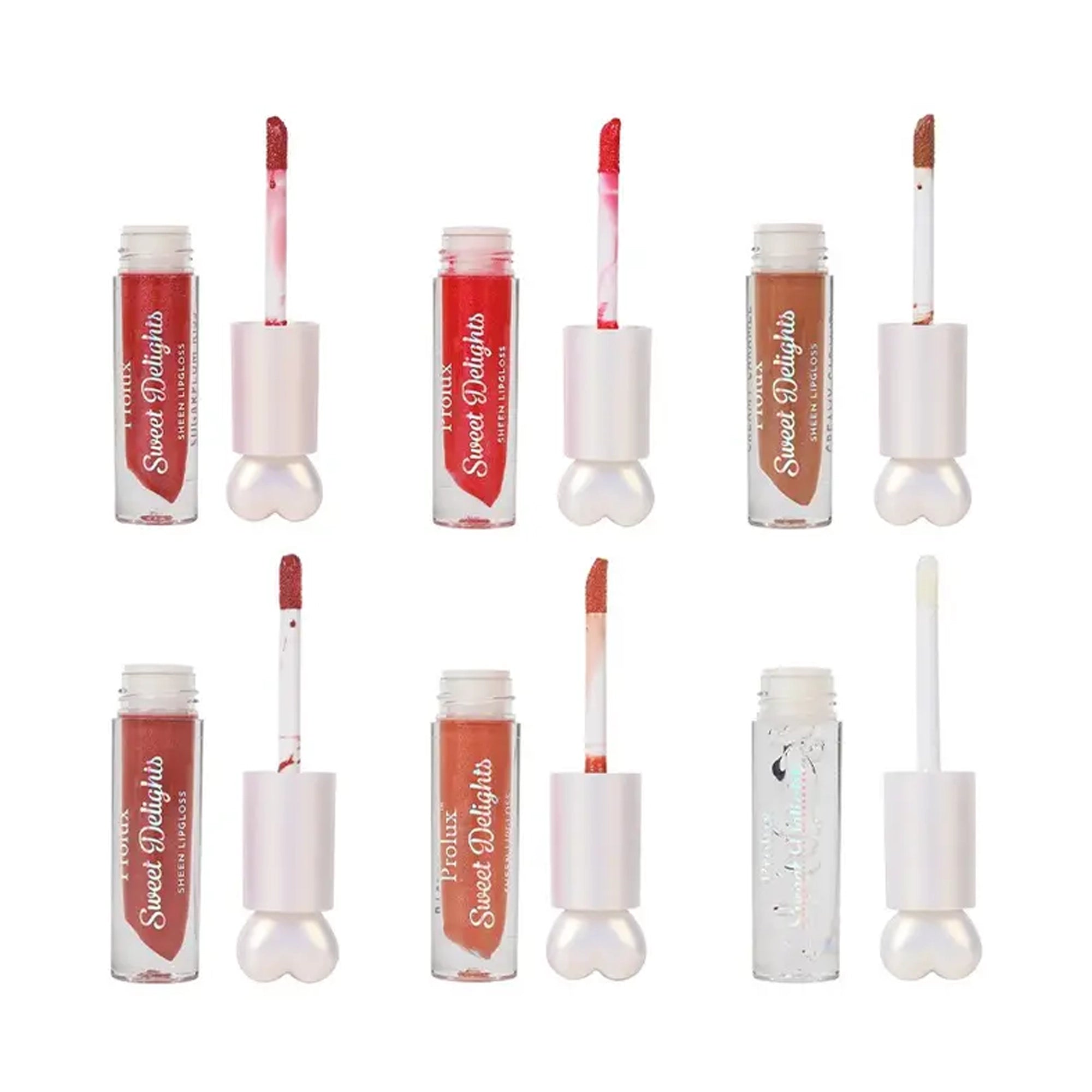 Prolux - Sweet Delights Sheen Lipgloss – High-Shine, Heart-Top Lip Gloss