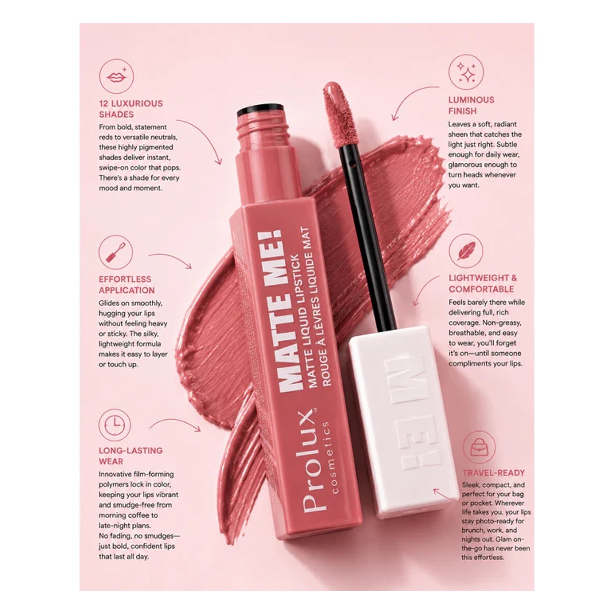 Prolux Cosmetics Matte Me! Liquid Lipstick Display – Nudes