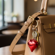 Heart Shape Keychain - Metallic Finish Love Heart Keyring for Bags, Keys, and Gifts (12pcs) KBC-0709
