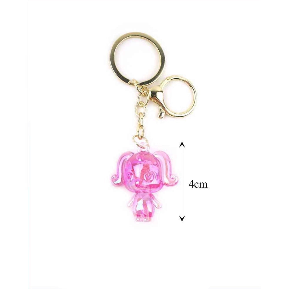 Crystal Angel Bear Keychain - Cute Iridescent Teddy Bear Charm with Gold-Tone Hardware - Assorted Colors (KBC-0727)